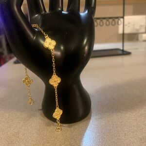 Gold Textured Chain Bracelet